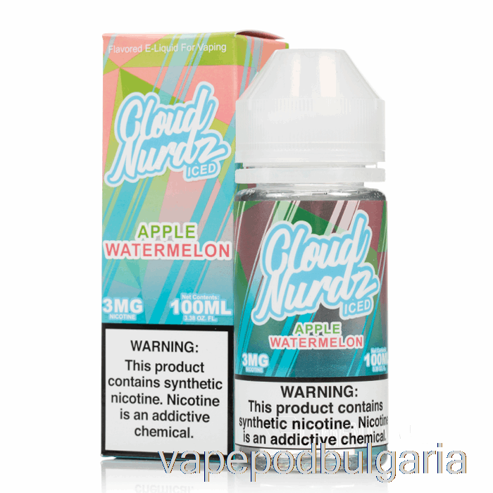 Vape Bulgaria Iced Apple Melon - Cloud Nurdz - 100ml 0mg